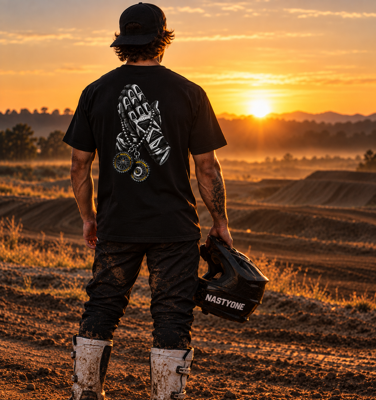 Praying Moto hands Tee